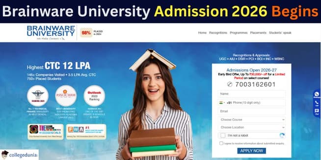 Brainware University Admission 2026 Begins at brainwareuniversity.ac.in; Apply Now